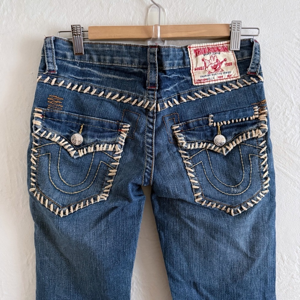 True Religion Low-Rise Blue Denim Straight Leg Jeans Size 30